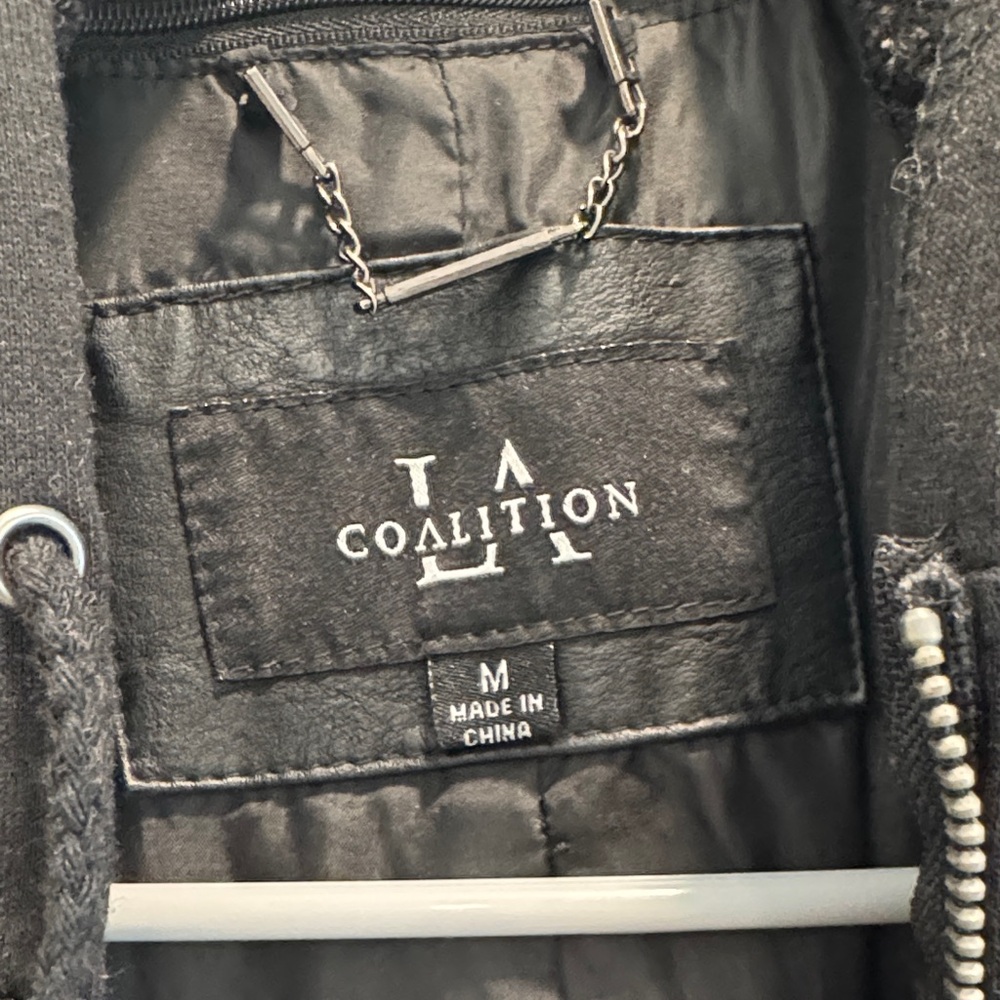 Women’s Black vegan Leather Jacket - Picture 3 of 9